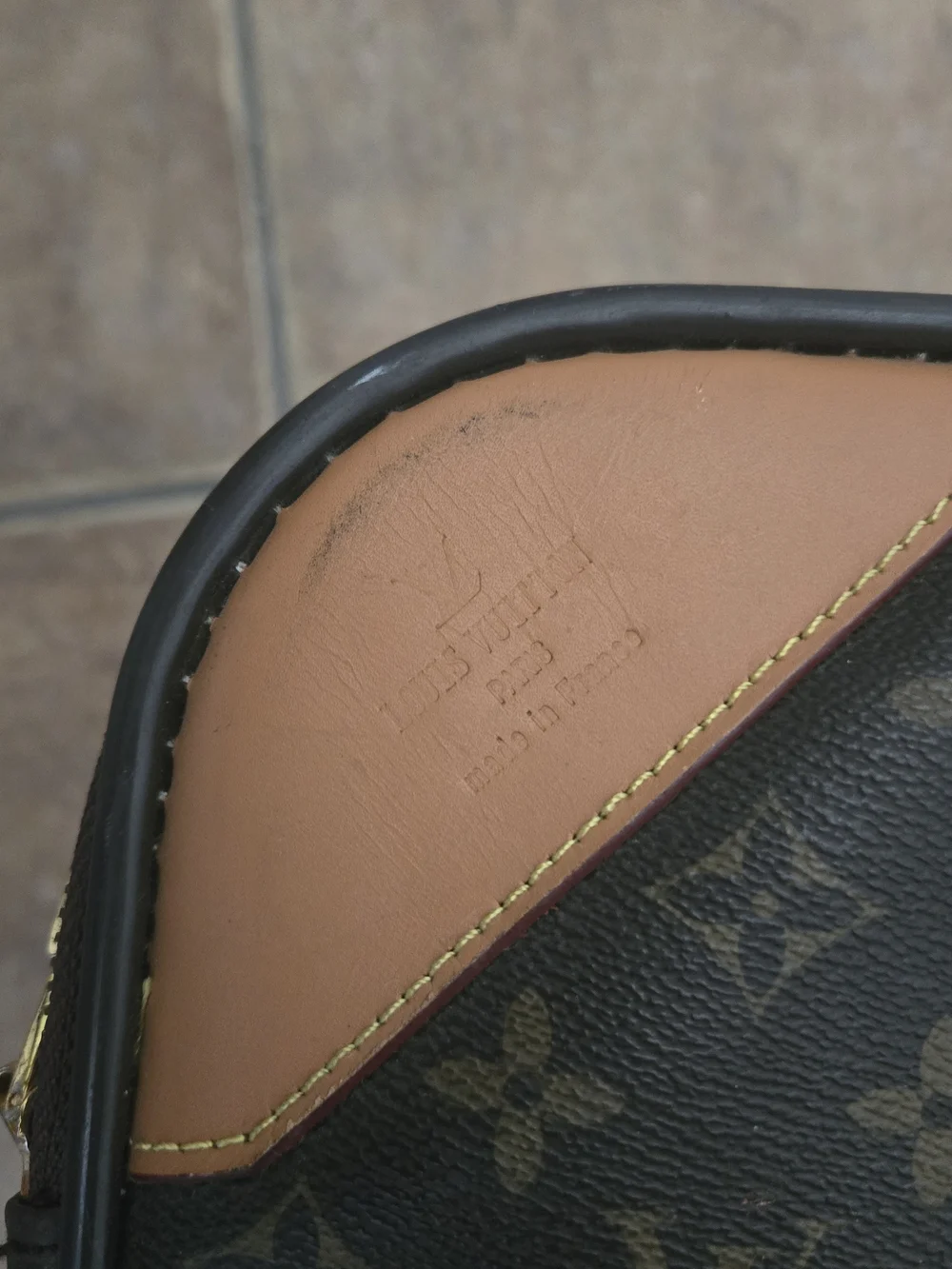 Louis Vuitton Monogram Carry-On Trolley in Dark Brown with Tan Accents - Picture 9 of 12
